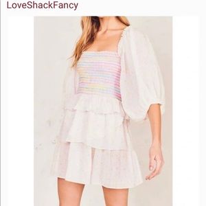 Loveshackfancy New Yellow Butter Woman’s small Shaw dress
